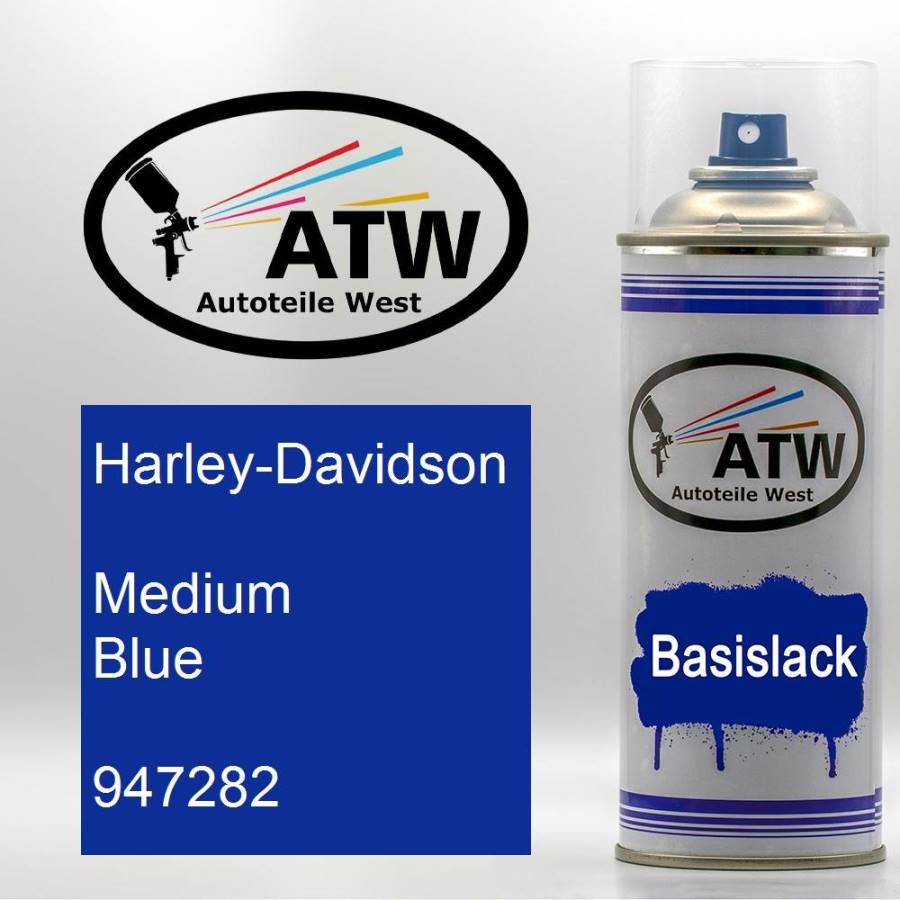 Harley-Davidson, Medium Blue, 947282: 400ml Sprühdose, von ATW Autoteile West.